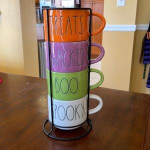 Rae Dunn Halloween stacked mugs